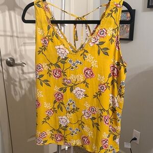 LOFT Yellow Floral Camisole